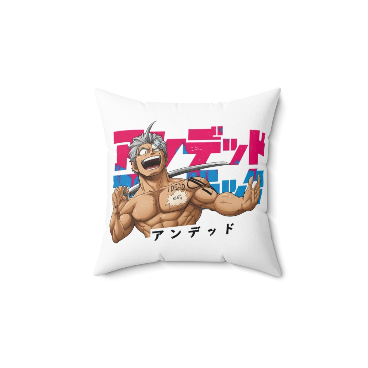 Undead In Japanese Throw Pillow | Undead Unluck - alternate angle 1, merchandise