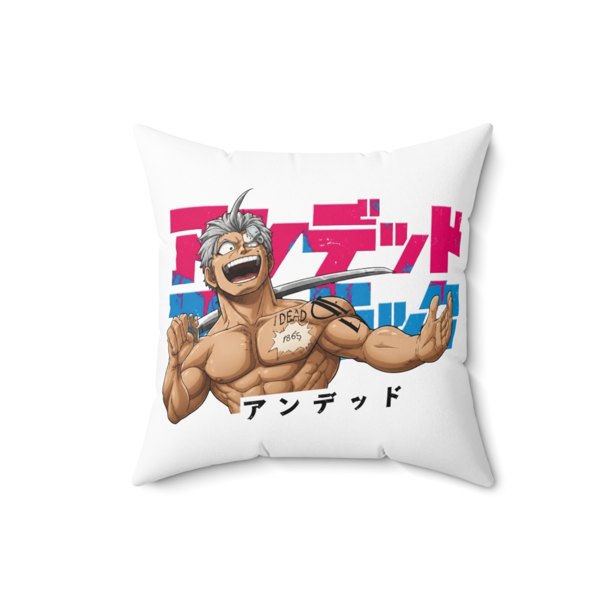 Undead In Japanese Throw Pillow | Undead Unluck - alternate angle 2, merchandise