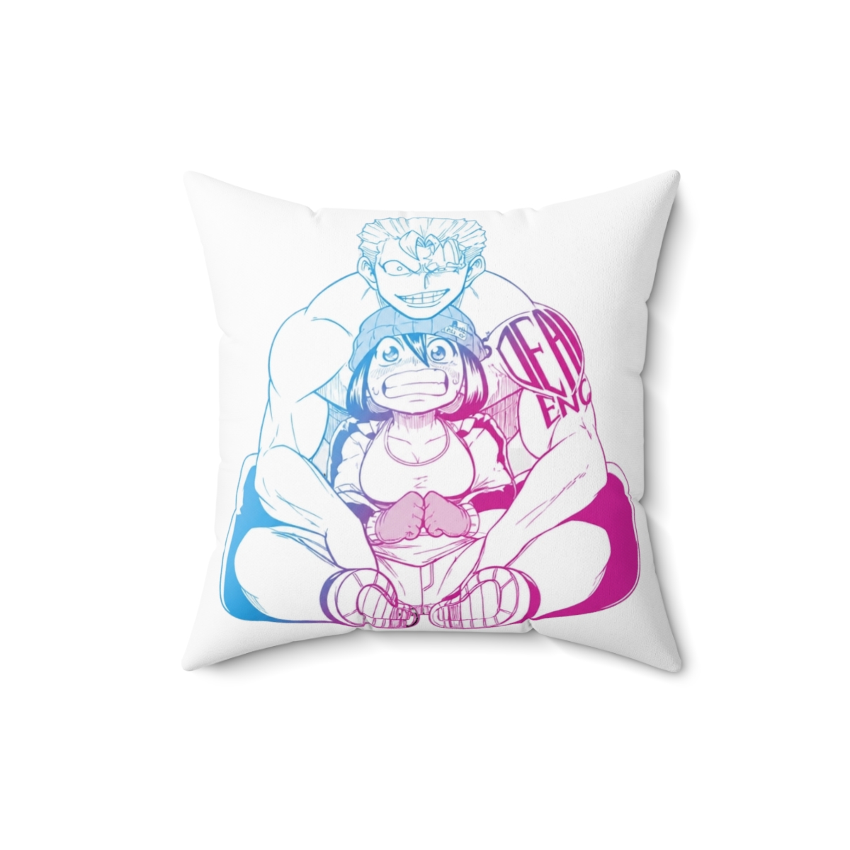 Andy And Fuuko Throw Pillow | Undead Unluck - alternate angle 2, merchandise