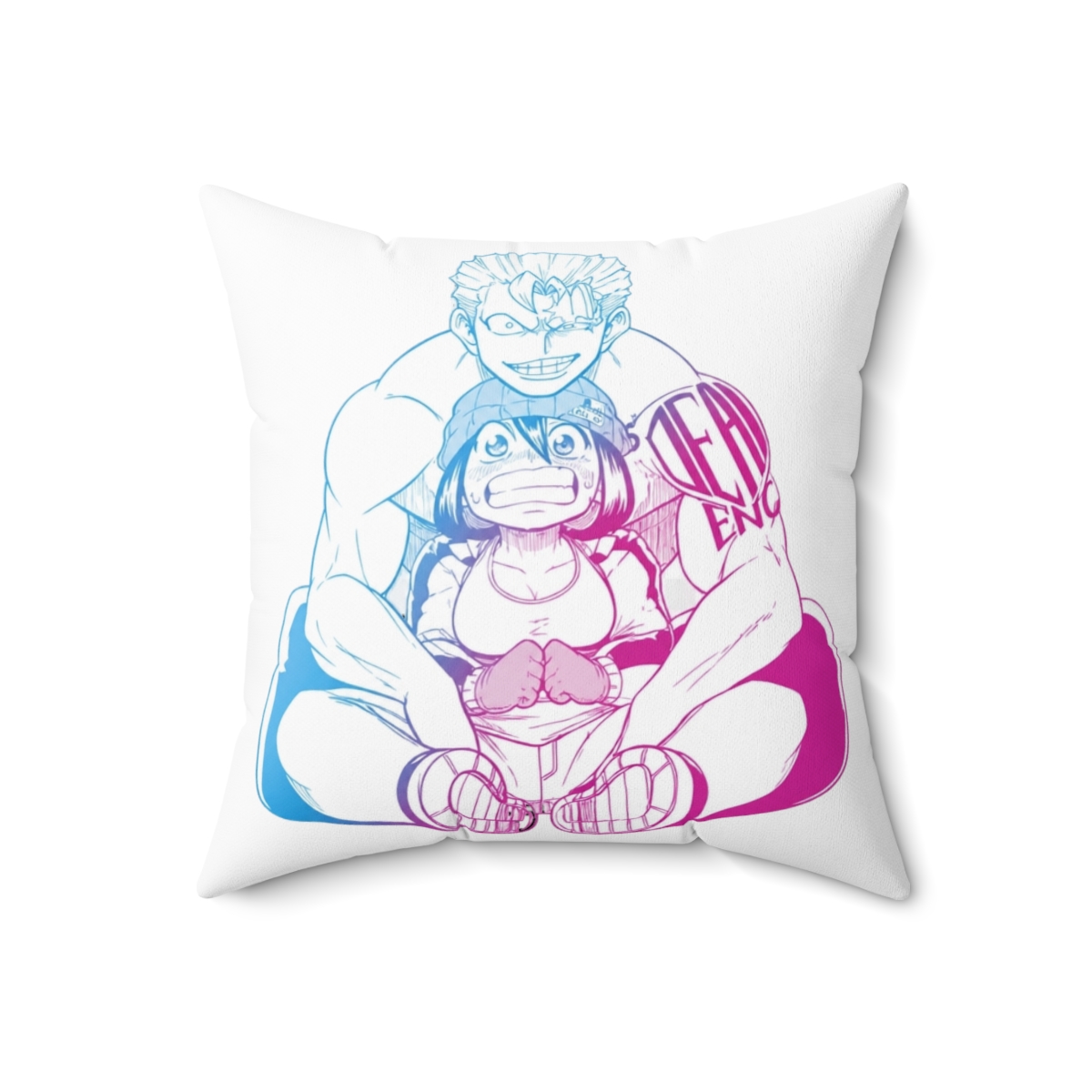 Andy And Fuuko Throw Pillow | Undead Unluck - alternate angle 3, merchandise