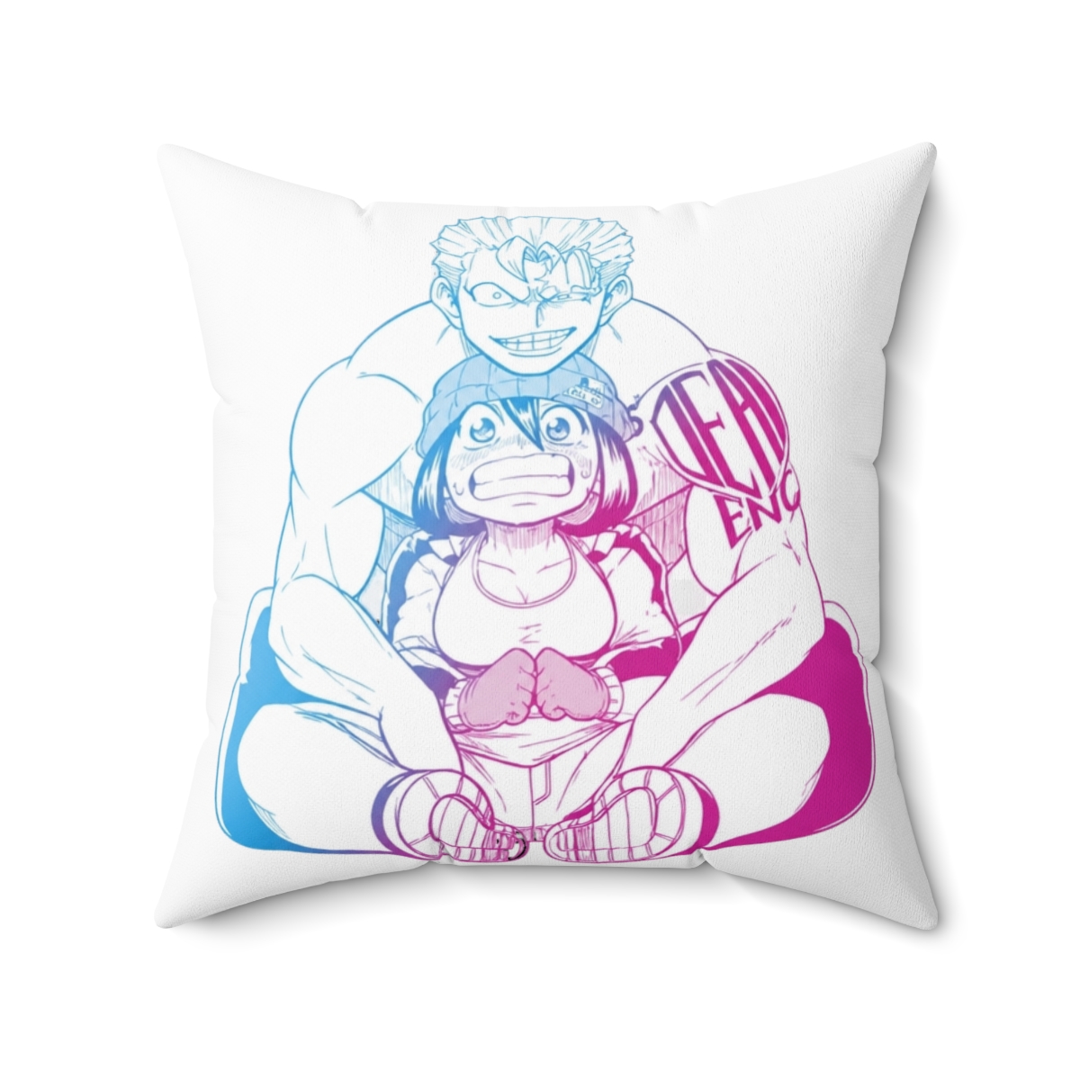 Andy And Fuuko Throw Pillow | Undead Unluck - alternate angle 4, merchandise